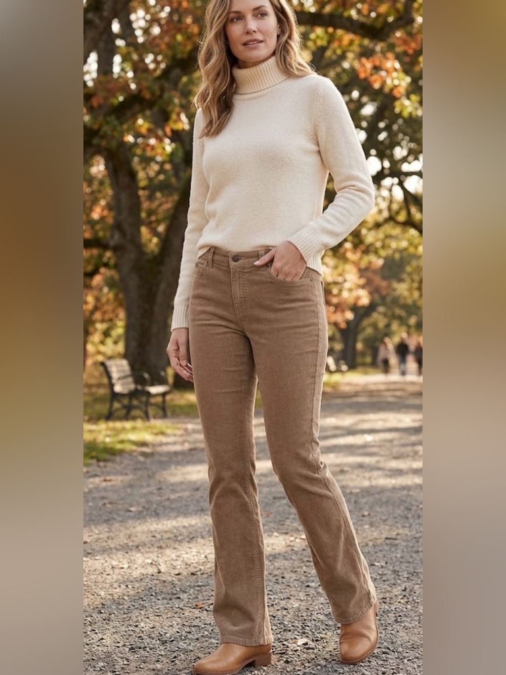 Eddie Bauer Corduroy Boot-Cut Pants in Brown Sz 8 (30/31)